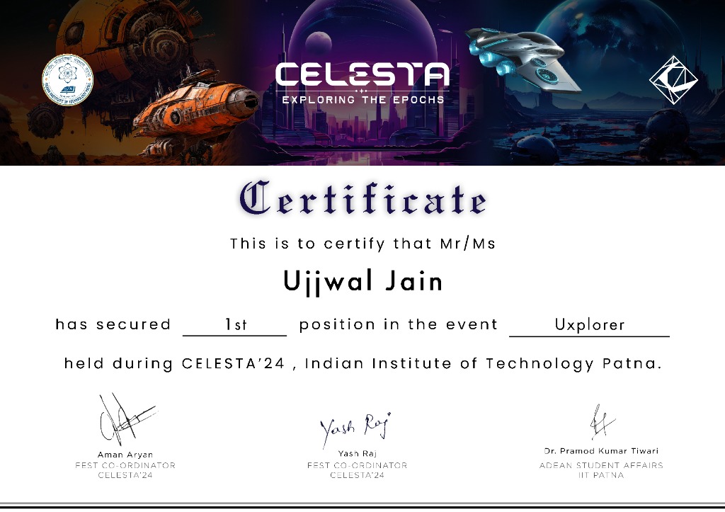 IIT Patna Celesta Certificate