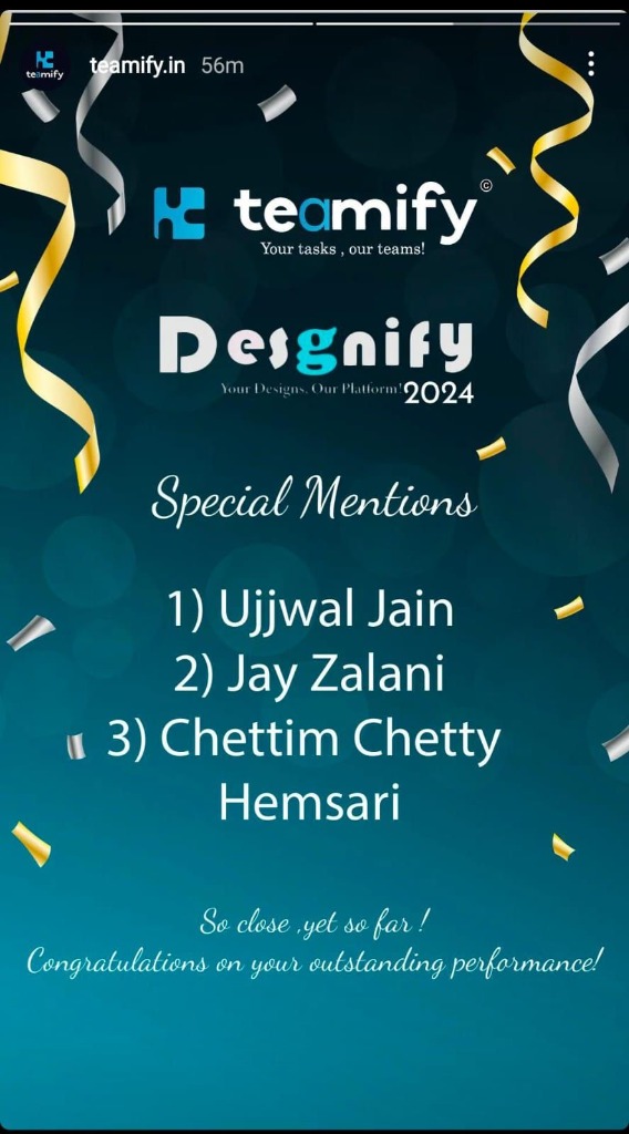 Teamify Special Mentions